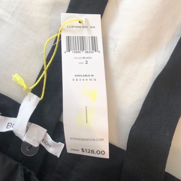BCBG Linen Pants + removable overall straps - Picture 5 of 11